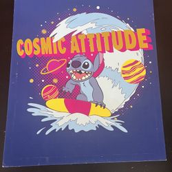 Disney Stitch Cosmic Attitude Hanging Wall Art. Fair Condition 