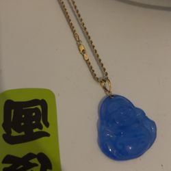10k Gold Rope Chain & 14k Buddha Pendant