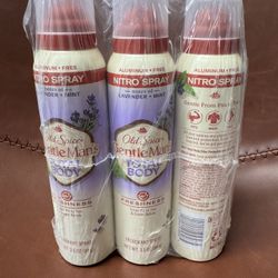 OLD SPICE GENTLEMAN’S total body deodorant whole body spray pack of 3 15$
