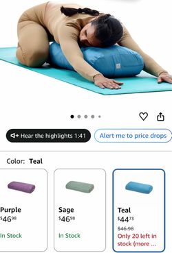 Teal Yoga Bolster Pillow
