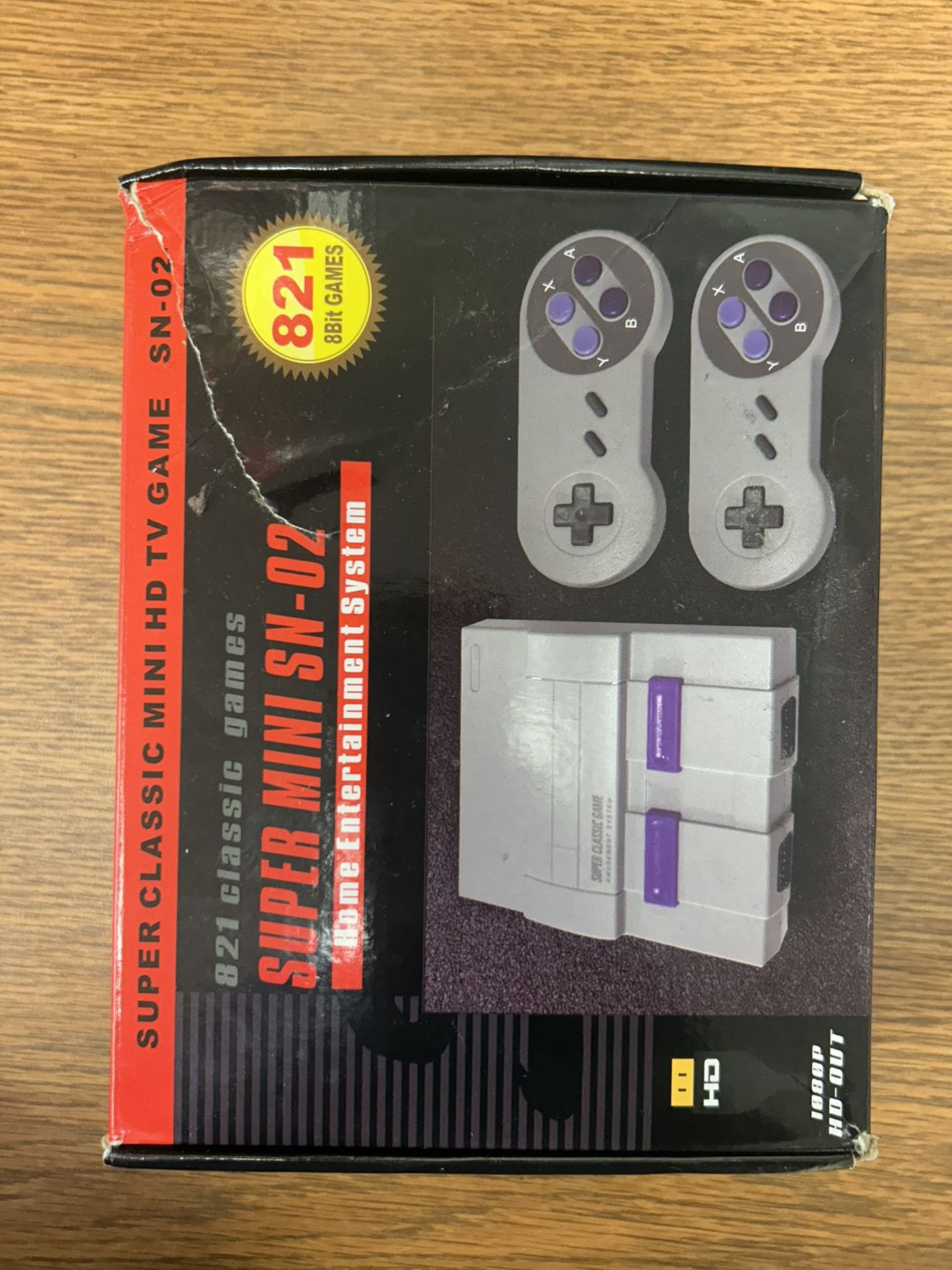 Super Mini SN-02 Game Console – 821 Built-in Classic Games