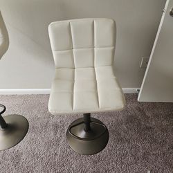White Plush Barstool