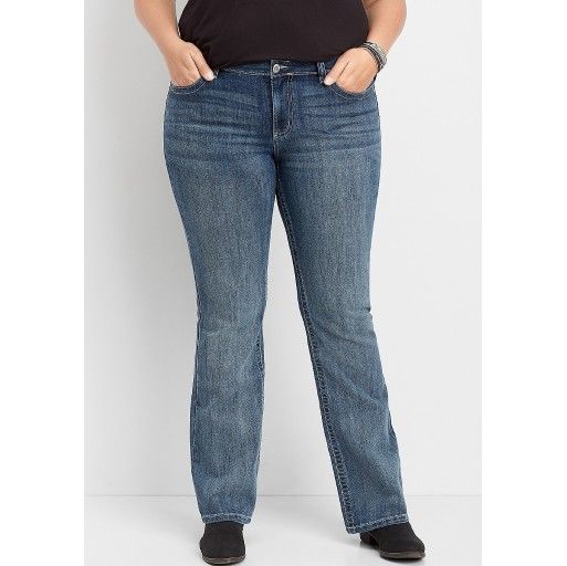 Maurices Denim Flex Slim Boot Cut Jeans Plus Size 22 W NEW Medium Wash