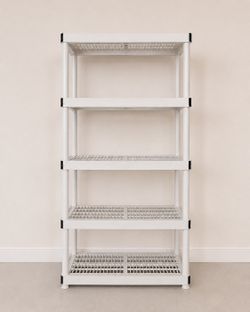 Heavy-Duty 5-Tier Plastic Storage Shelf – 36” x 68”
