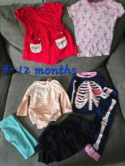 9-12 Month Baby Girl Clothing Bundle - Carter's, Gap, and More