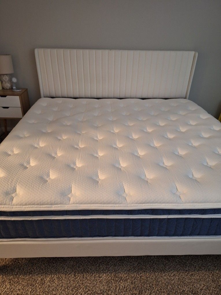 King Size Bed and Frame with Headboard