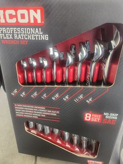 Icon Professional Flex Ratcheting Wrench Set