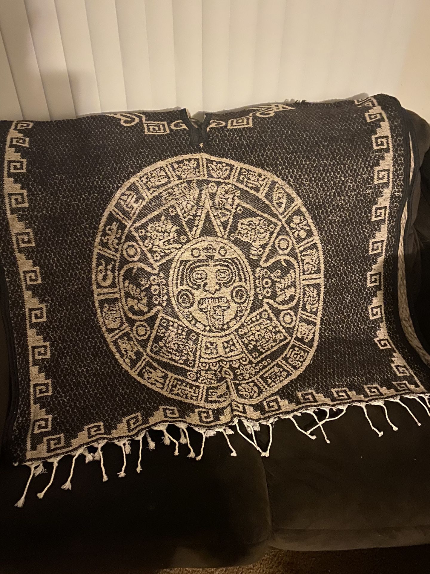 Authentic Poncho from Mexico And Ecuador .