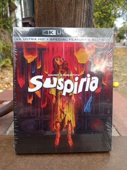 Suspiria (1977) 4K Ultra HD Blu-ray 2 Disc Set With Slipcover Dario Argento Brand New