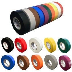 10 Pack) Morris Products Colored Electrical Tape, 10 Colors