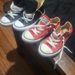 2 pair size 13 converse sneakers