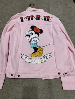 Cakeworthy Disney Minnie Mouse Pink Denim Jacket Love Yoo Hoo Size Large NWT