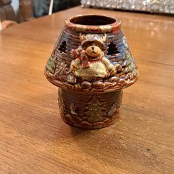 Reindeer  Tea Lamp/Votive In Ceramic 
