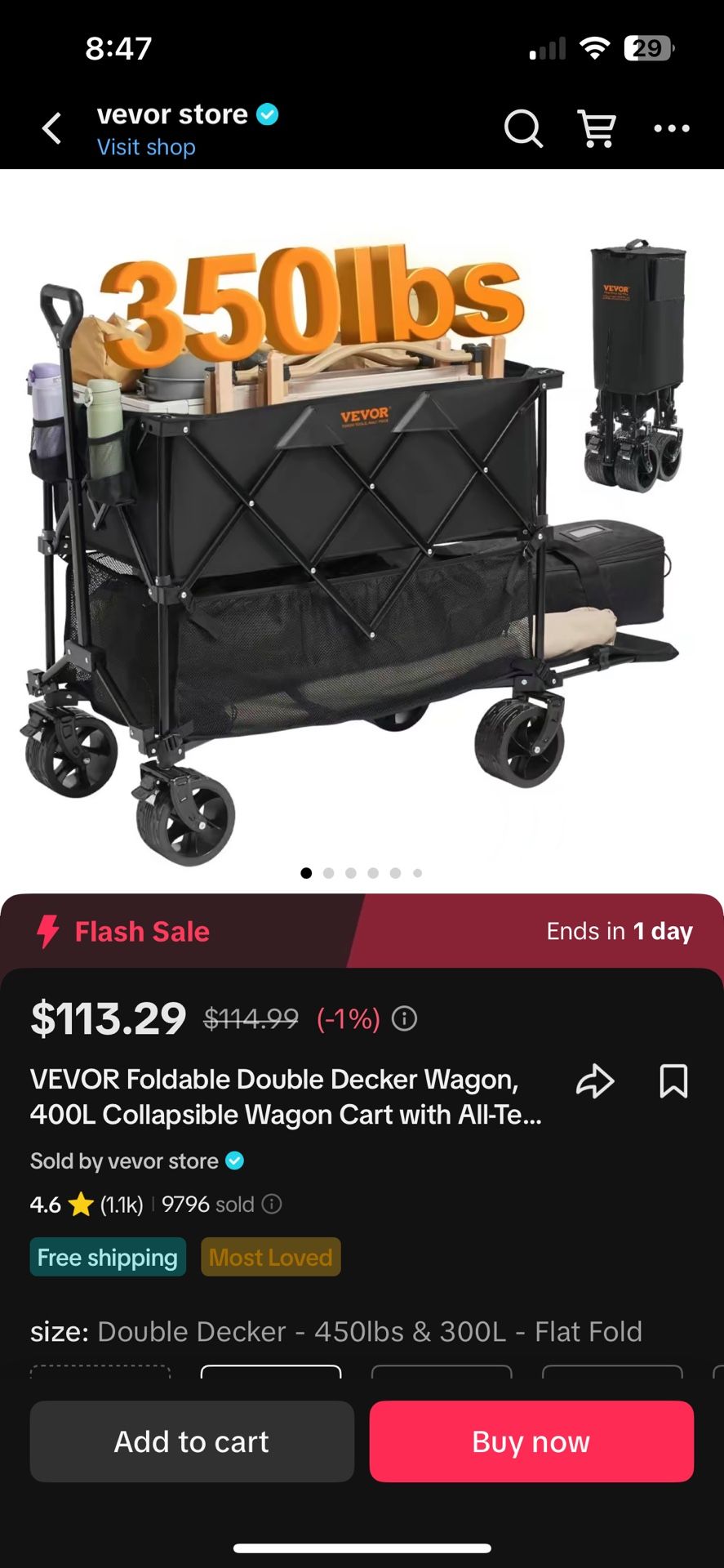 Foldable Wagon Double Decker