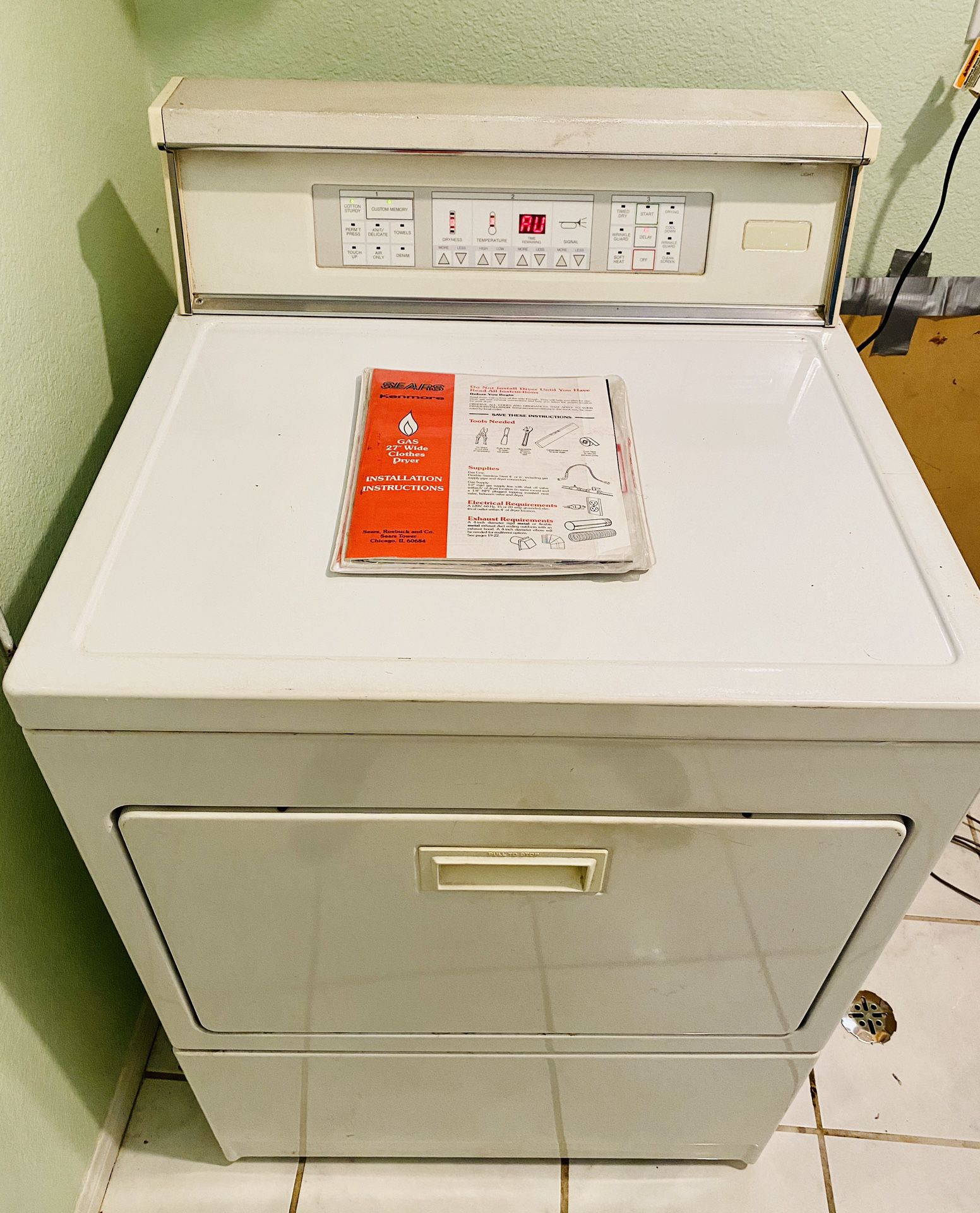 FREE Kenmore 27” Wide Gas Dryer