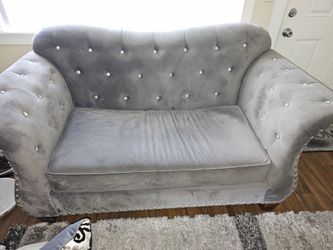 Glam Gray Sofa Set