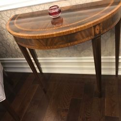 English Demilune Console Table 