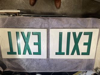 (2) Exit Signs - Green