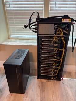 Minerdude 12Xtreme Mining Rig with 12x EVGA GeForce RTX 3070 Ti GPUs