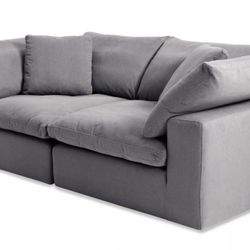 Bob's Furniture Dream Modular Couch, Gray 2-piece, 2 Corners