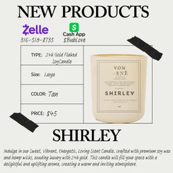 Von Vené 24k Gold Flaked candles 