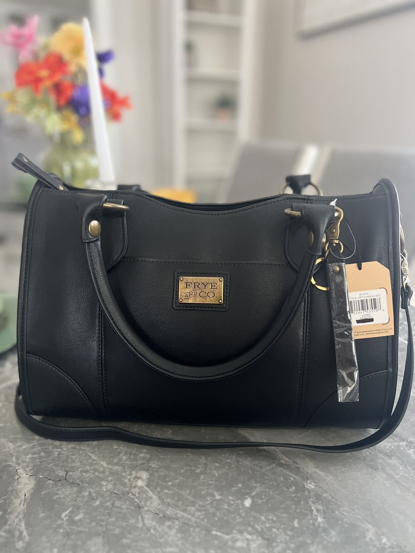FRYE & CO black leather satchel