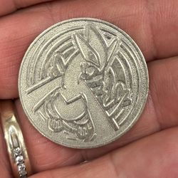 Pokémon Nintendo Lugia Collectible Silver Token Coin