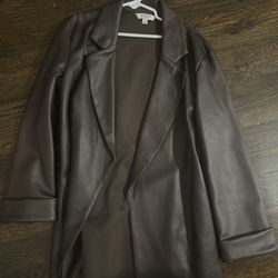 Leather Blazer 