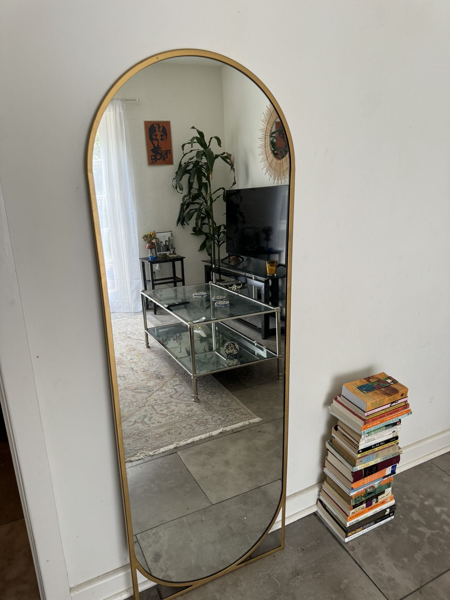 Gold Metal Arch Mirror 