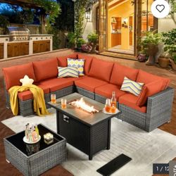 Brand New Patio Outdoor Furniture Set With Fire Pit
