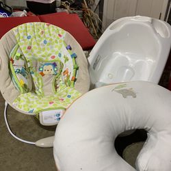 Baby  Bounce Seat Bop Pillow And Tub