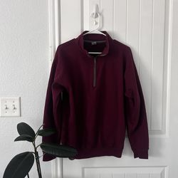 Maroon Half zip Pullover 