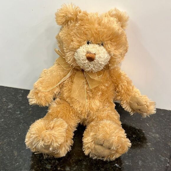 Gund Corin Beige Tan Plush Teddy Bear 015309 . Bean bag. Size 11” 