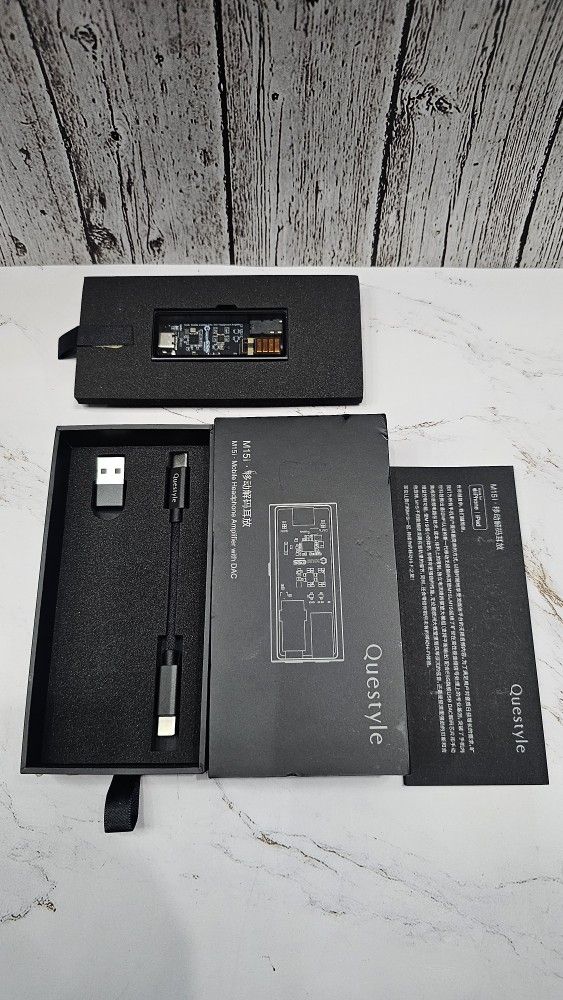 M15i headphone amplifier [MFi certificate] Portable USB DAC amplifiers with double outputs of 0.173 in and 0.138 in, supports PCM 768 kHz/DS 