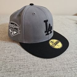 Los Angeles Dodgers 2025 World Series Champions Gray & Black 59FIFTY Fitted Hat