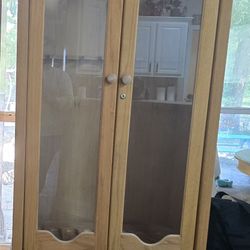 Oak Gun Cabinet