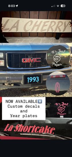Custom Decals And Year Plates