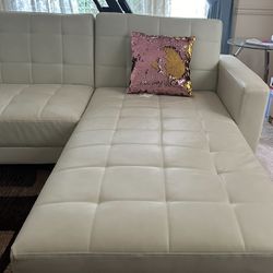Moving-Barely Used- ExtraSofa-White sectional