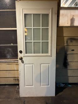 Exterior Door with Half Glass Panel 32x80"