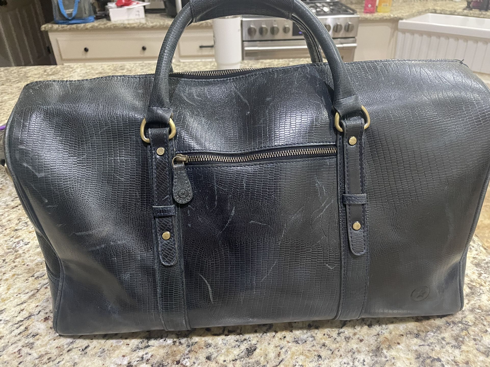 Mens Leather Duffle Bag