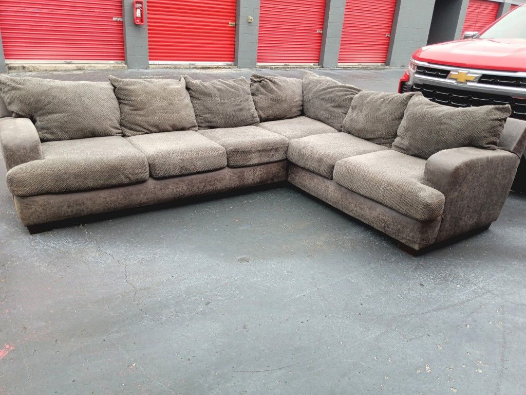 Grey Oversized L Sectional