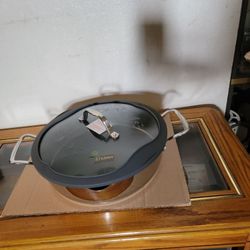 10' Straining Skillet W/silicone Lid