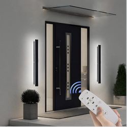2pcs 39.4in Dimmable Modern Long Outdoor Wall Light