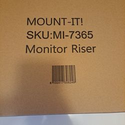 Mount-it Monitor Riser, Computer, Pc, Black, Mesh, Organization, Home Decor. Organizer