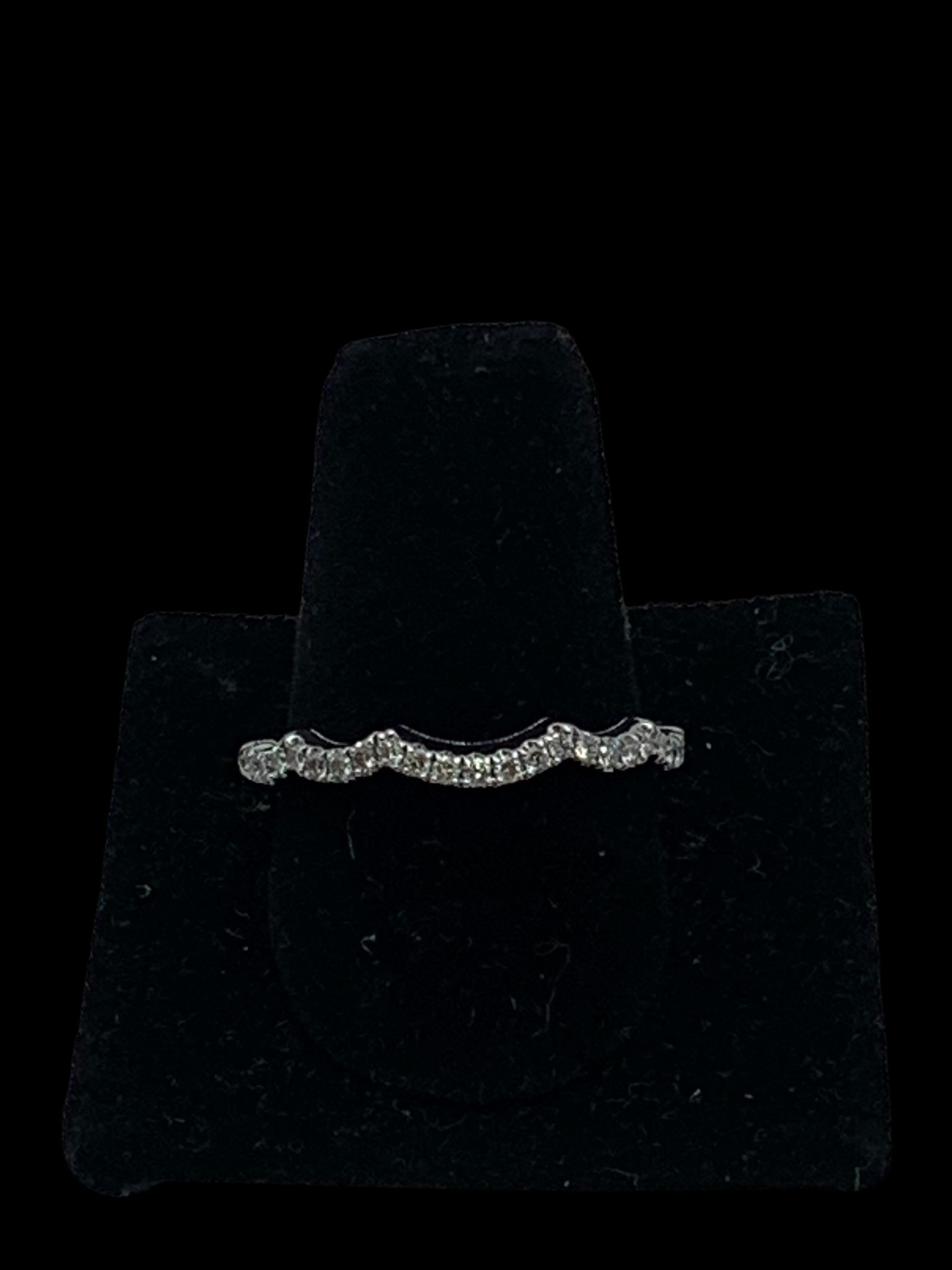 White gold lab diamond band #30942
