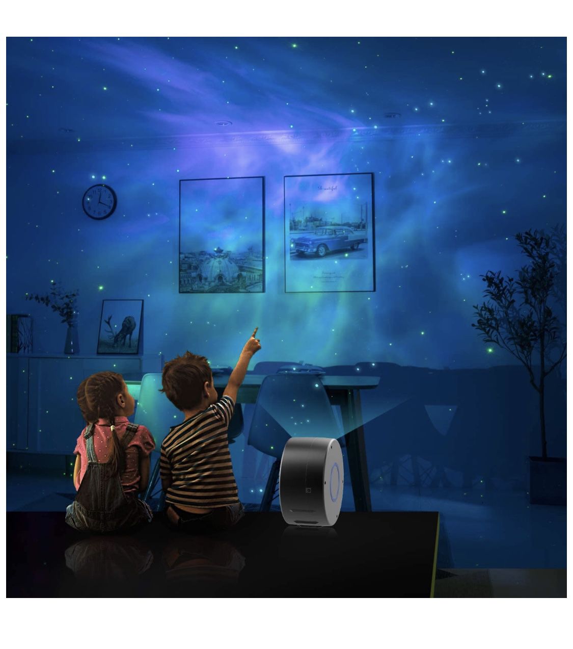 Star Projector Night Light Sky Galaxy Projector with Bluetooth Music Speaker & Remote Control