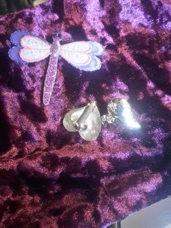 Silver clip-on earings