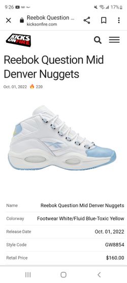 Reebox Question Mid Denver Nuggets Alp Sizes