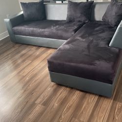 Used Black Modern Sectional Sofa