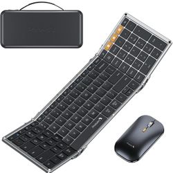 ProtoArc Foldable Keyboard and Mouse, XKM01 True Full-Size Folding